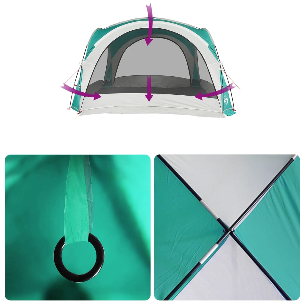 vidaXL Party Tent Green Waterproof