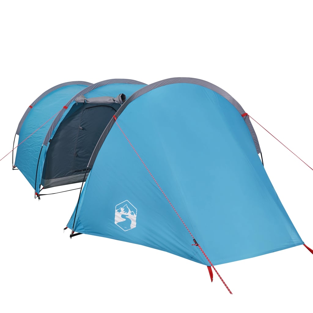 vidaXL Camping Tent Tunnel 4-Person Blue Waterproof