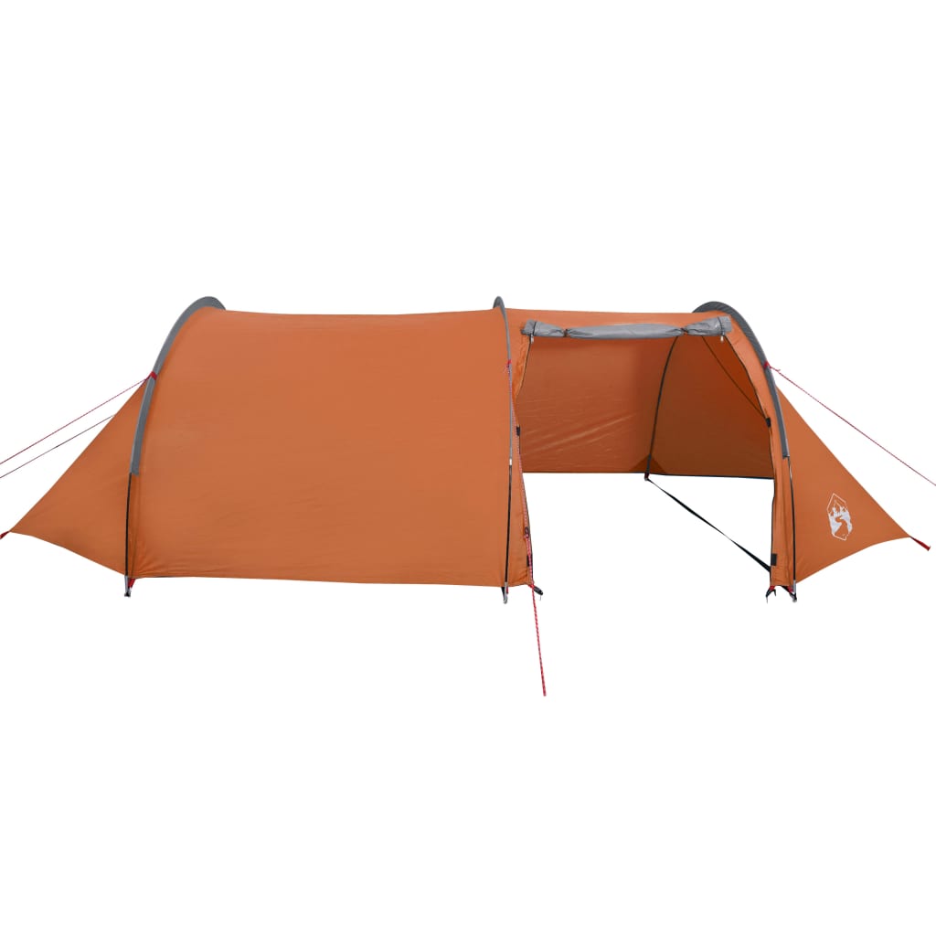 vidaXL Camping Tent Tunnel 4-Person Orange Waterproof