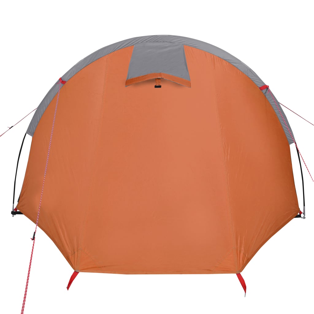 vidaXL Camping Tent Tunnel 4-Person Orange Waterproof