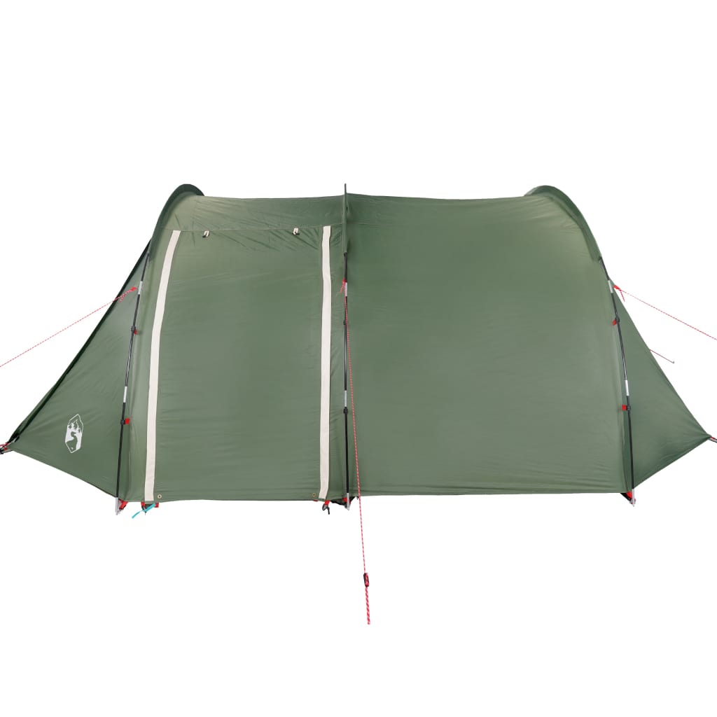 vidaXL Camping Tent Tunnel 4-Person Green Waterproof