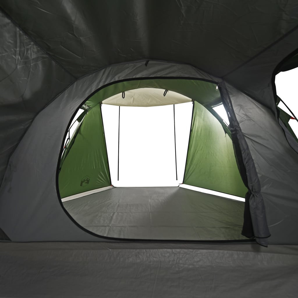 vidaXL Camping Tent Tunnel 4-Person Green Waterproof