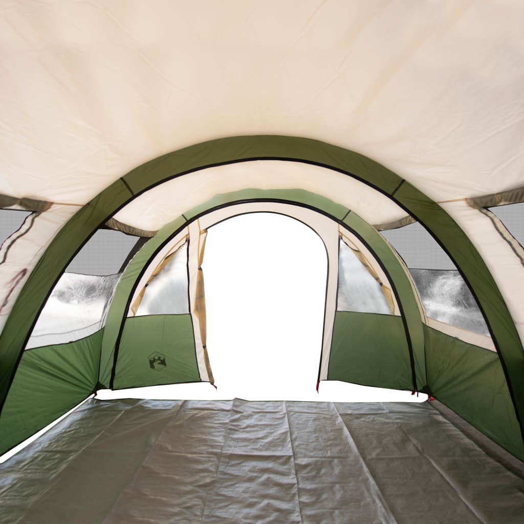 vidaXL Camping Tent Tunnel 4-Person Green Waterproof