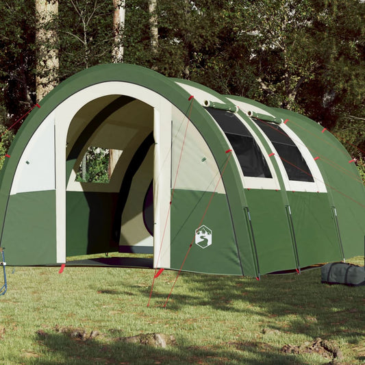 Camping Tent Tunnel 4-Person Green Waterproof