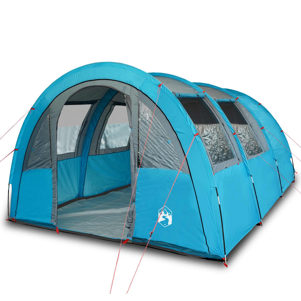 vidaXL Camping Tent Tunnel 4-Person Blue Waterproof