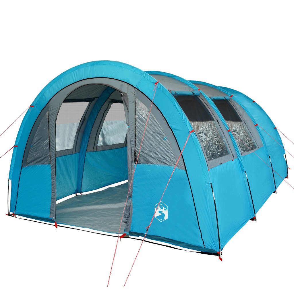 vidaXL Camping Tent Tunnel 4-Person Blue Waterproof