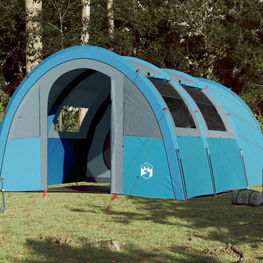 vidaXL Camping Tent Tunnel 4-Person Blue Waterproof