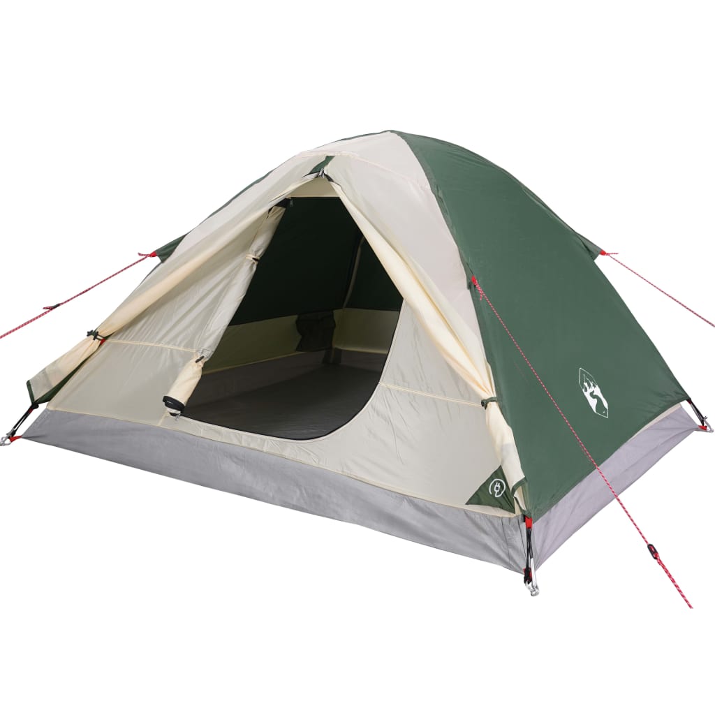 vidaXL Camping Tent Dome 3-Person Green Waterproof