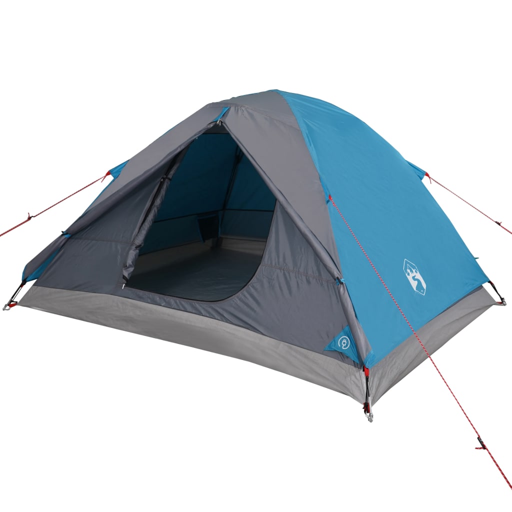 vidaXL Camping Tent Dome 3-Person Blue Waterproof