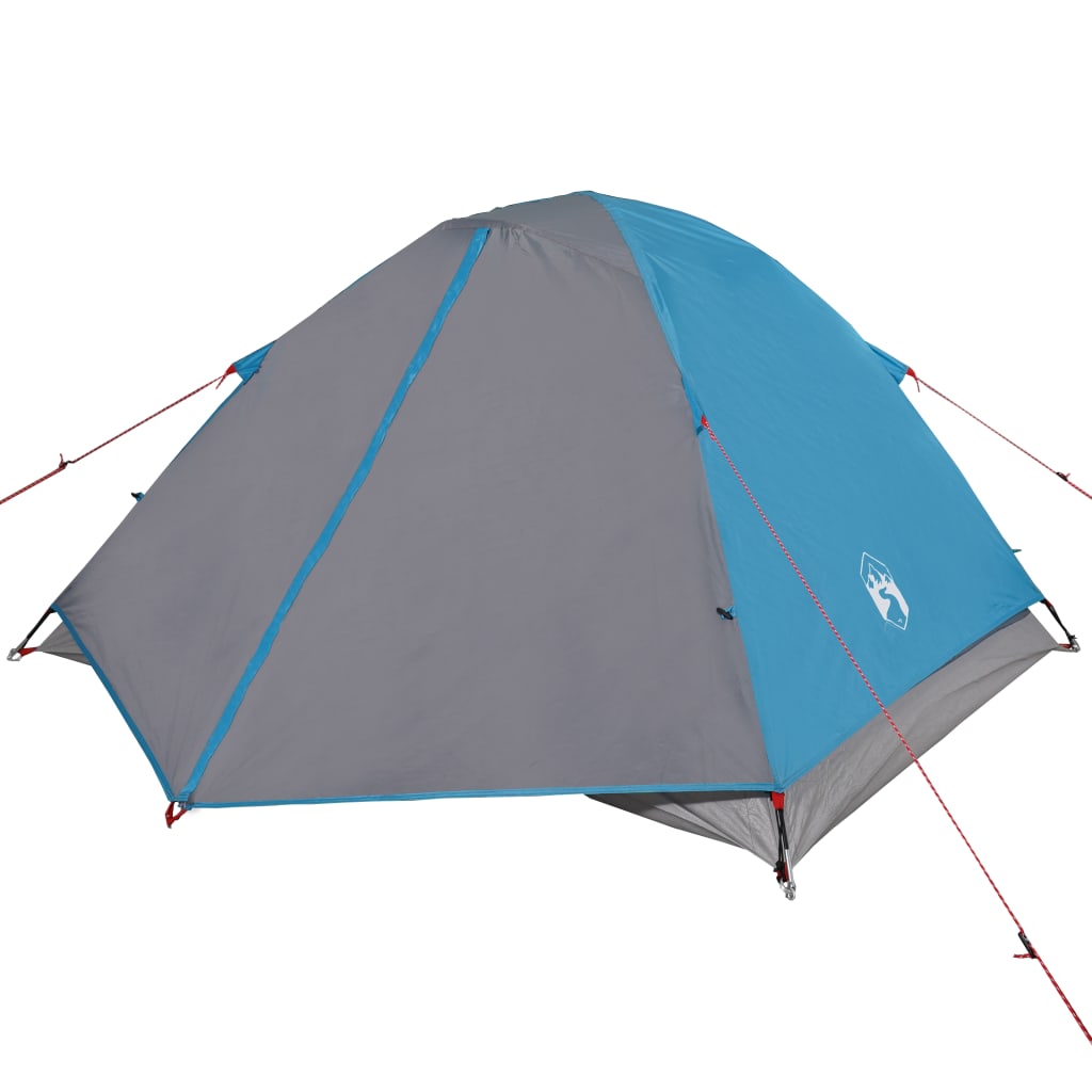 vidaXL Camping Tent Dome 3-Person Blue Waterproof