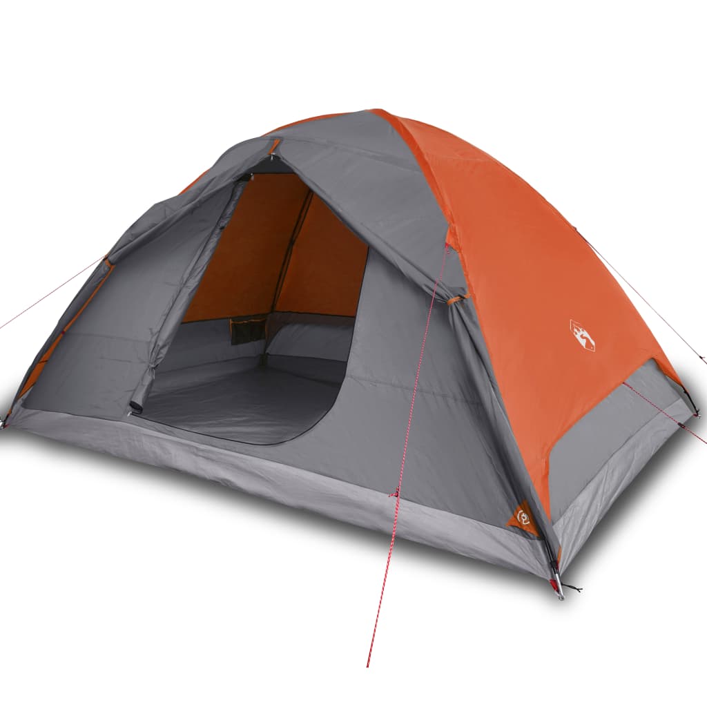 vidaXL Camping Tent Dome 6-Person Orange Waterproof