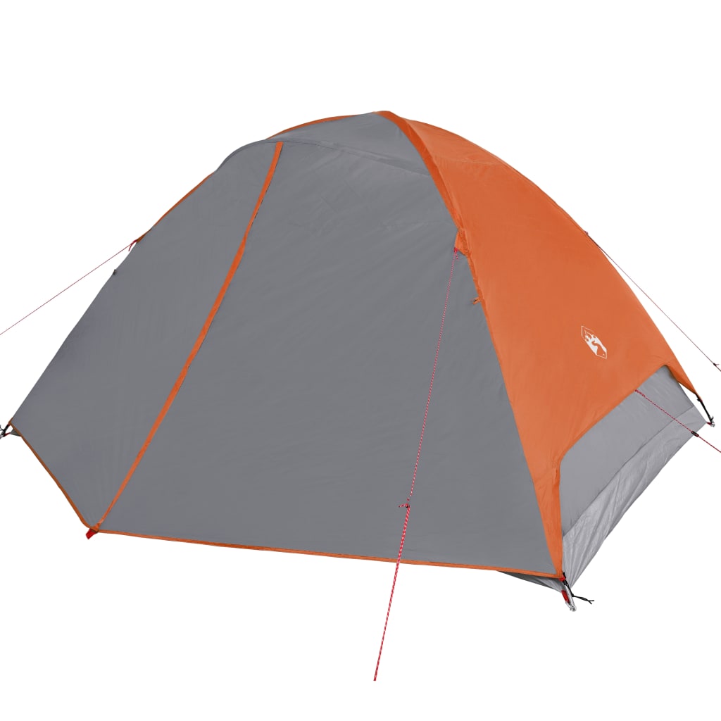 Camping Tent Dome 6-Person Orange Waterproof