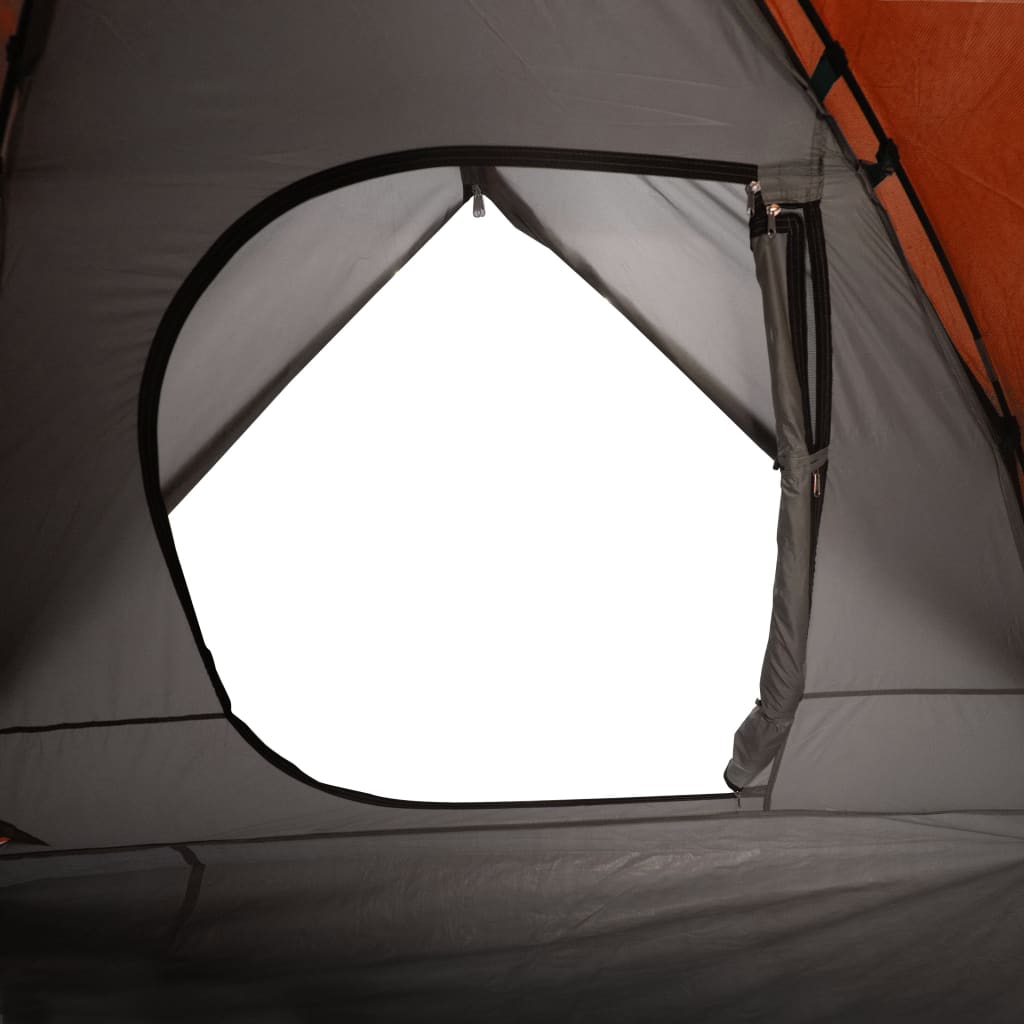 vidaXL Camping Tent Dome 6-Person Orange Waterproof