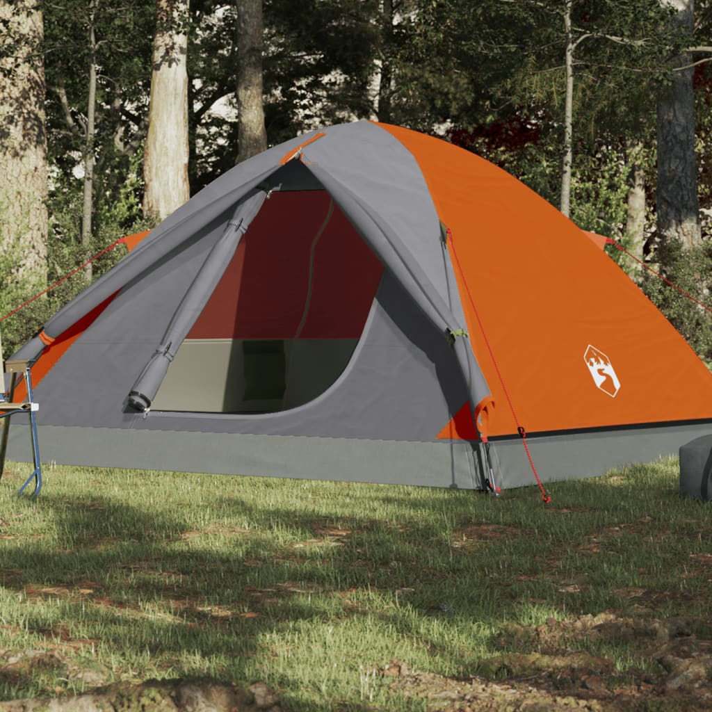 vidaXL Camping Tent Dome 6-Person Orange Waterproof