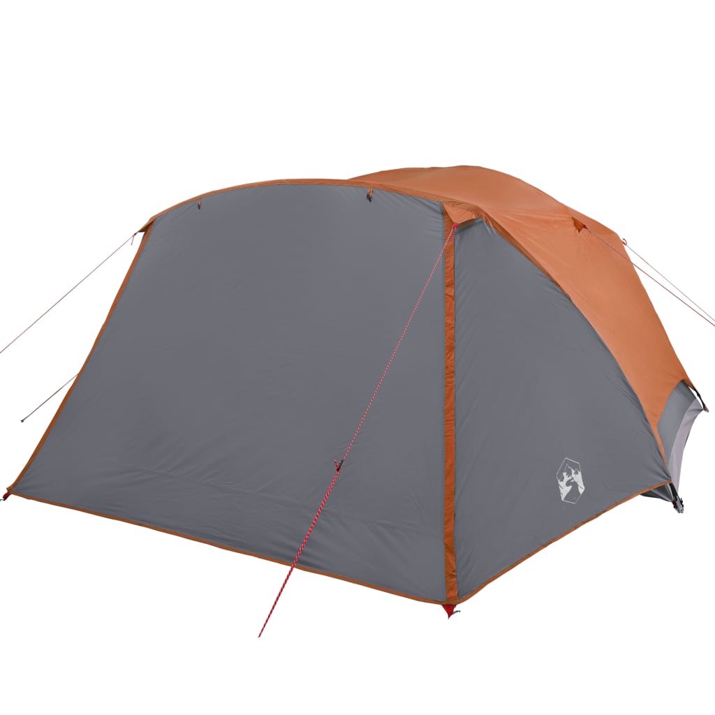 vidaXL Camping Tent with Porch 4-Person Orange Waterproof