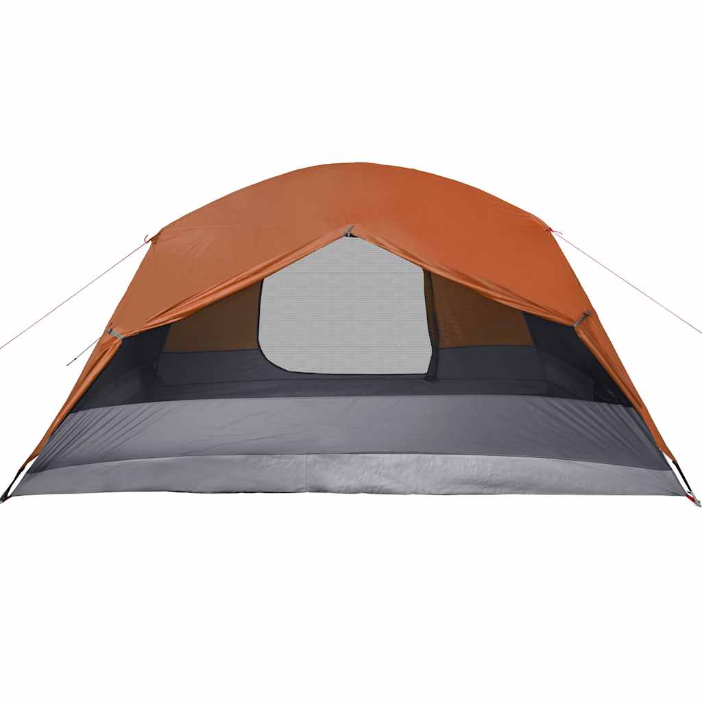 Family Tent with Porch 6-Person Orange Waterproof