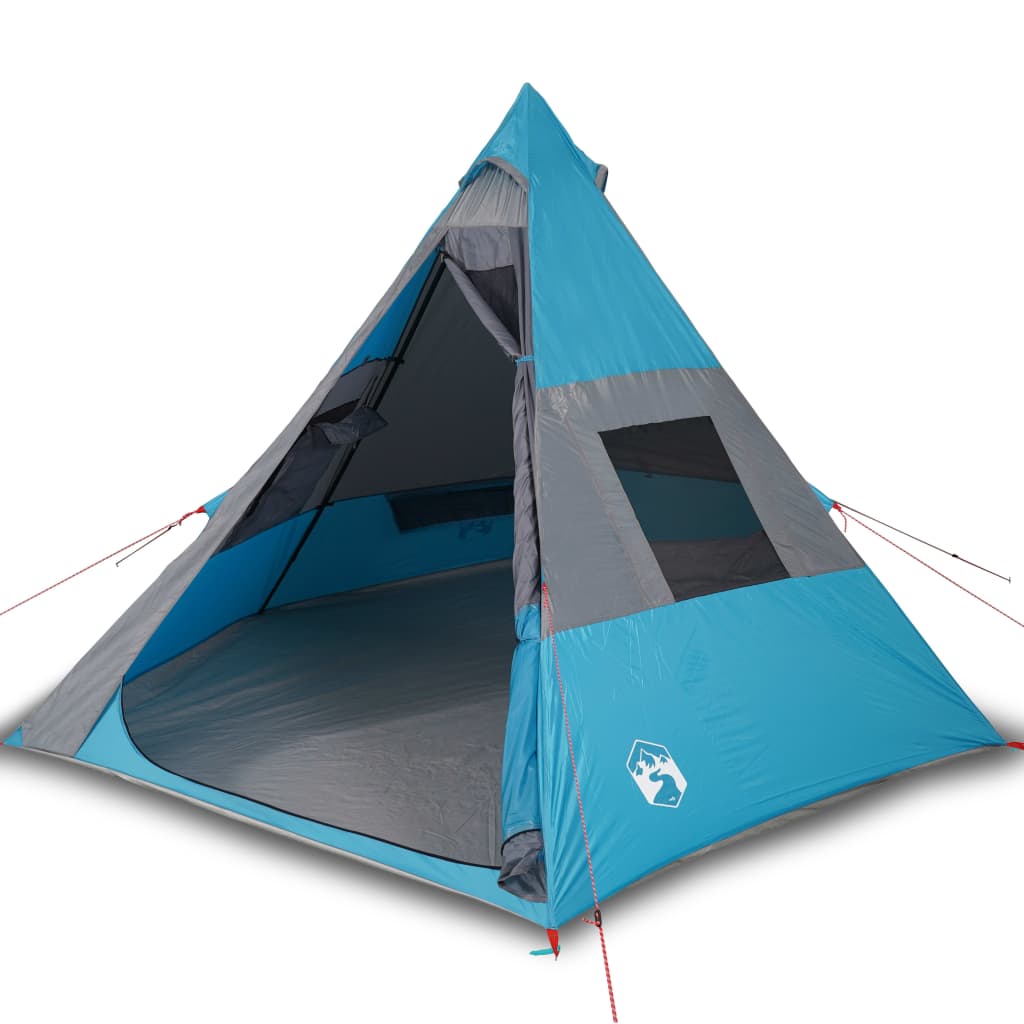 vidaXL Camping Tent Tipi 7-Person Blue Waterproof