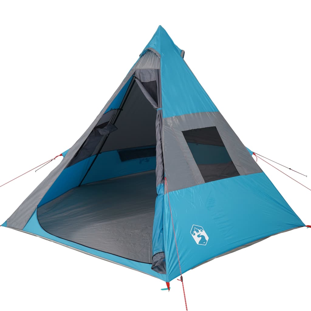 vidaXL Camping Tent Tipi 7-Person Blue Waterproof