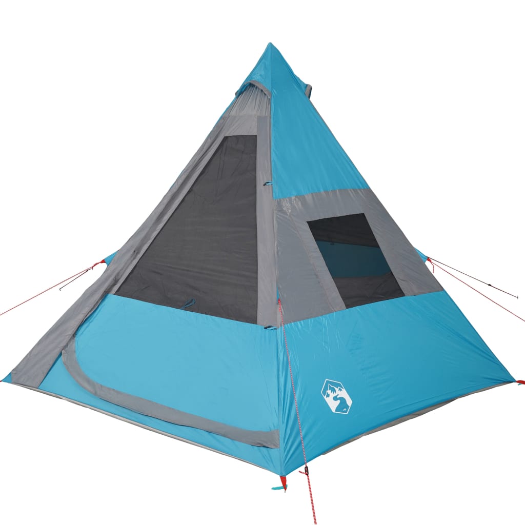 vidaXL Camping Tent Tipi 7-Person Blue Waterproof