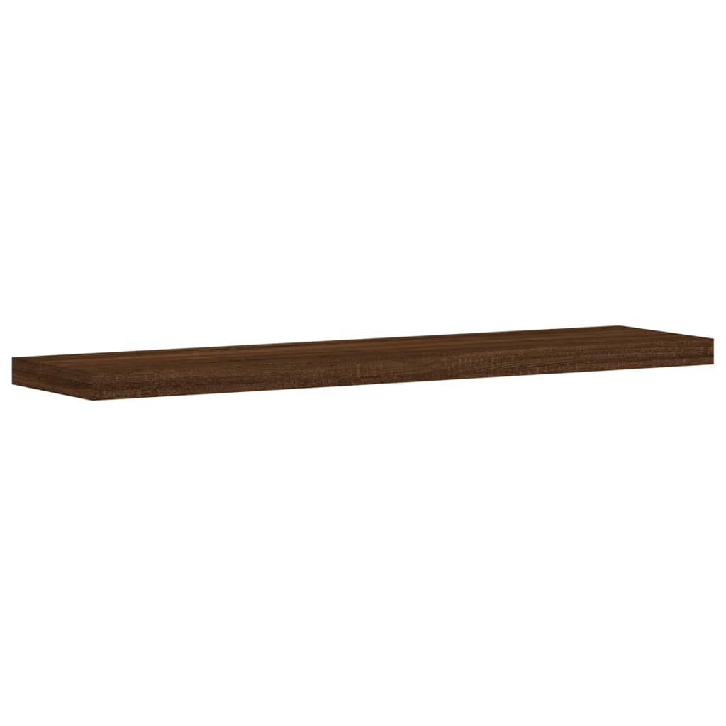 vidaXL Wall Shelves 4 pcs Brown Oak 40x10x1.5 cm Engineered Wood