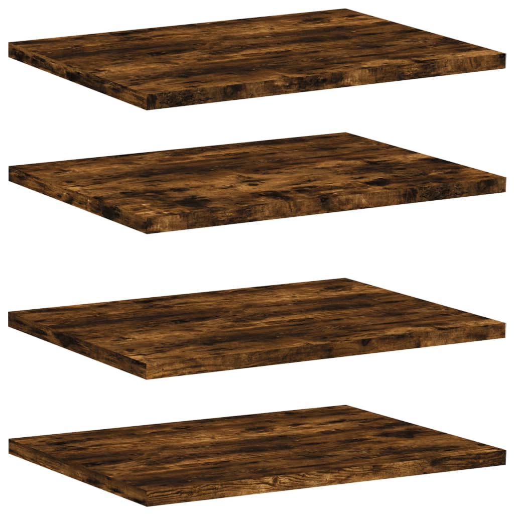 Wall Shelves 4 pcs Smoked Oak 40x30x1,5 cm Engineered Wood