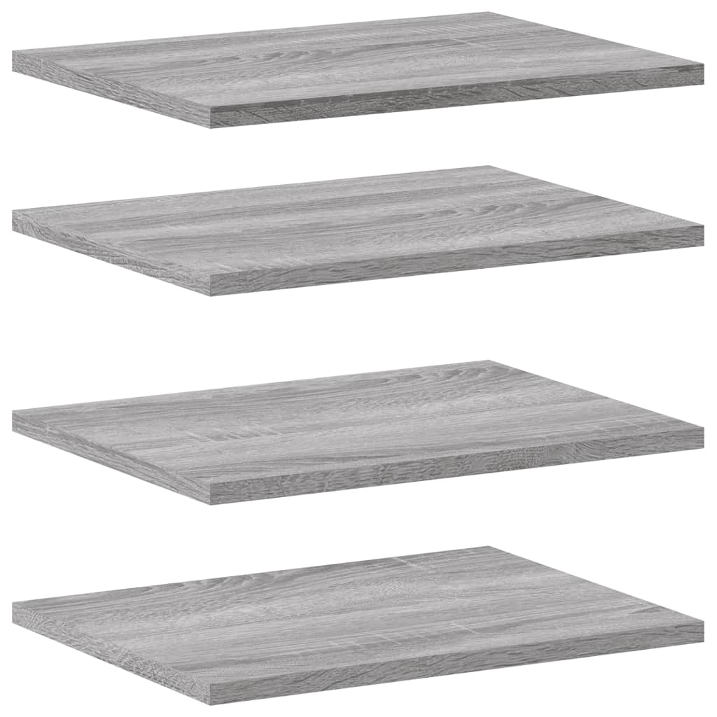 Wall Shelves 4 pcs Grey Sonoma 40x30x1,5 cm Engineered Wood