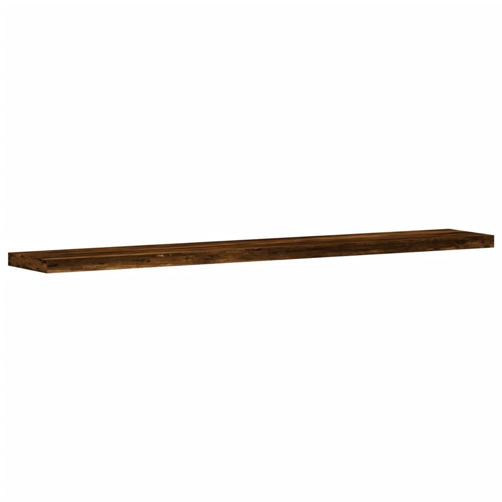 Wall Shelves 4 pcs Smoked Oak 60x10x1,5 cm Engineered Wood