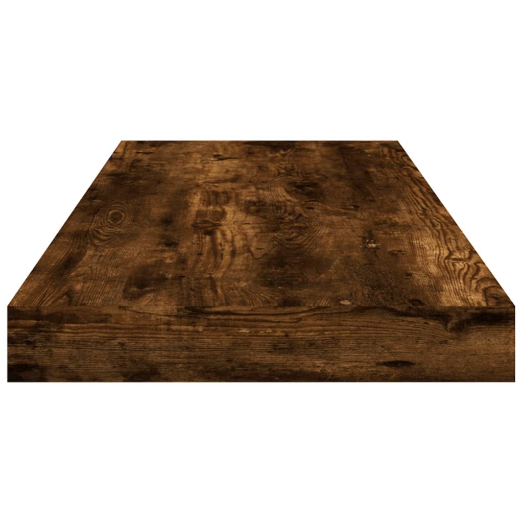 Wall Shelves 4 pcs Smoked Oak 60x10x1,5 cm Engineered Wood