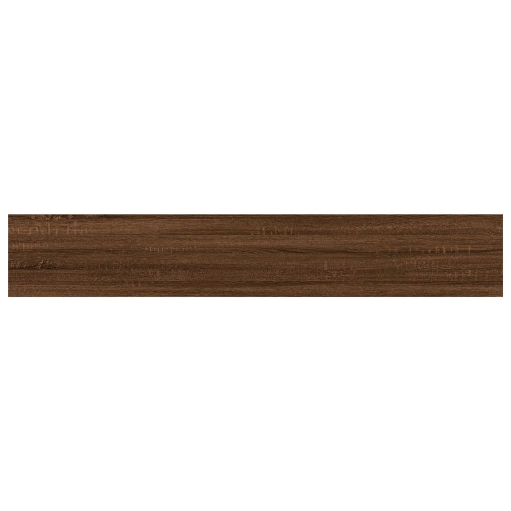 vidaXL Wall Shelves 4 pcs Brown Oak 60x10x1.5 cm Engineered Wood