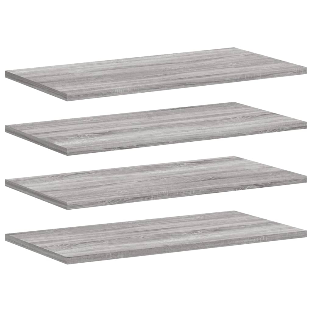 Wall Shelves 4 pcs Grey Sonoma 60x20x1,5 cm Engineered Wood