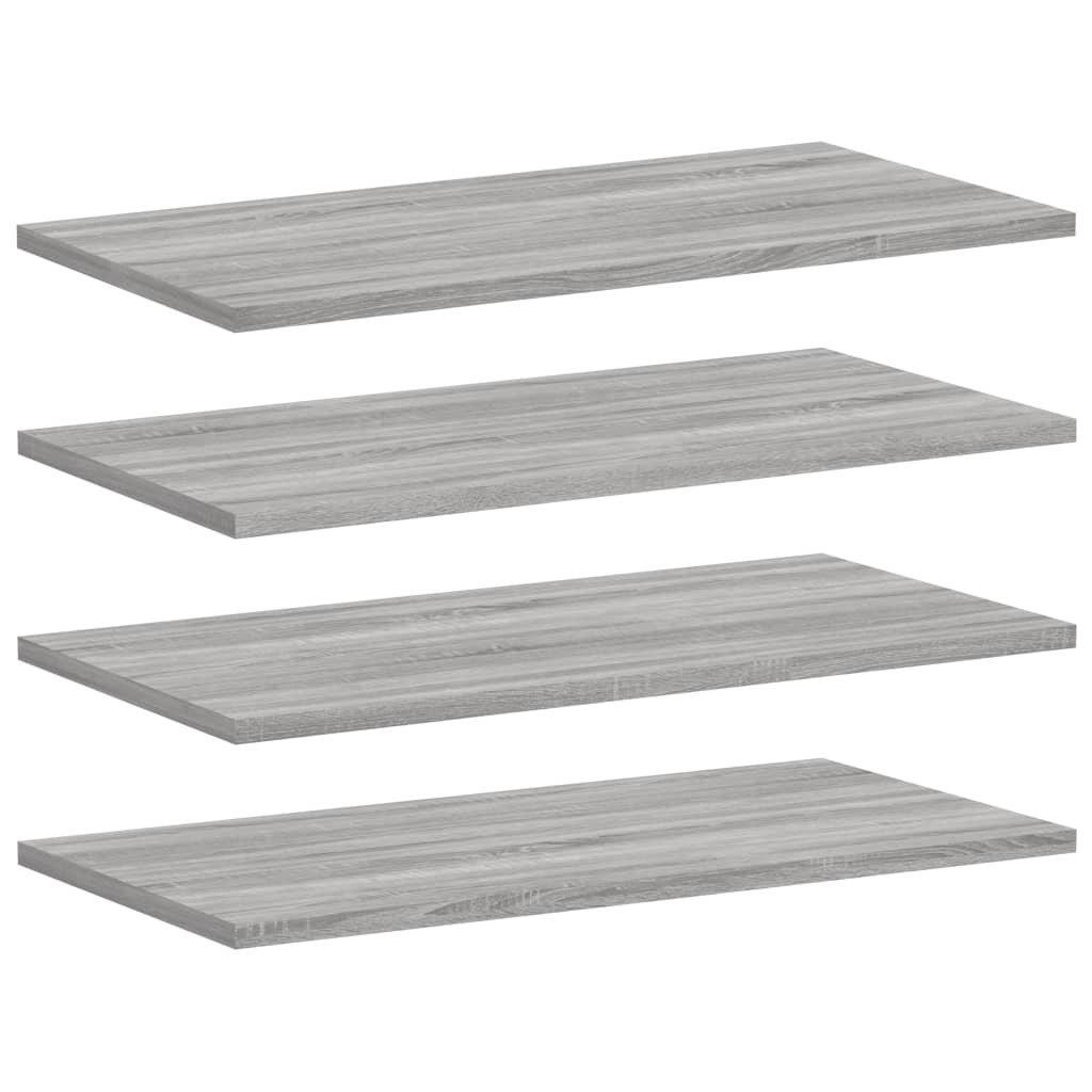 vidaXL Wall Shelves 4 pcs Grey Sonoma 60x30x1.5 cm Engineered Wood