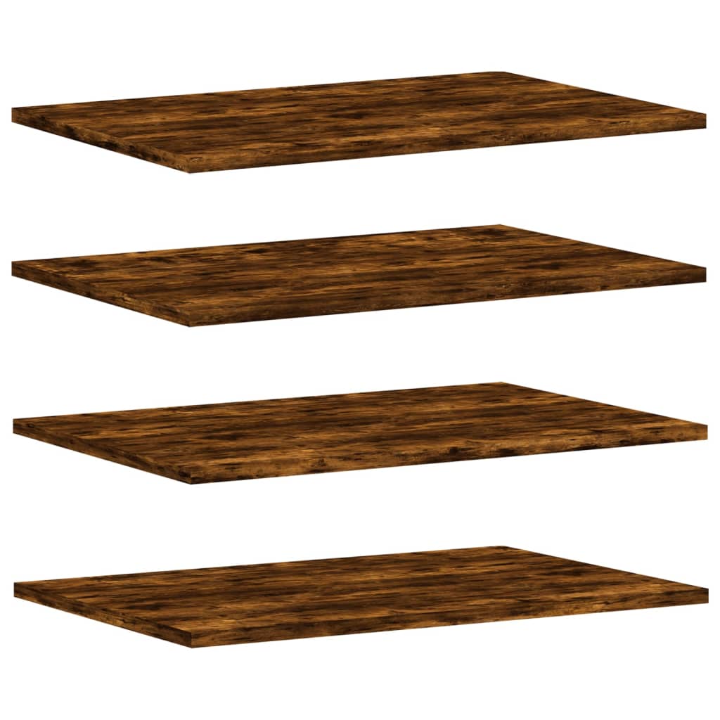 Wall Shelves 4 pcs Smoked Oak 60x40x1,5 cm Engineered Wood