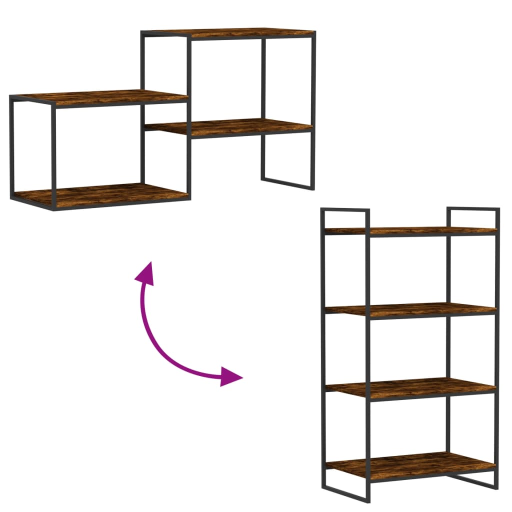 Wall Shelves 4 pcs Smoked Oak 60x40x1,5 cm Engineered Wood
