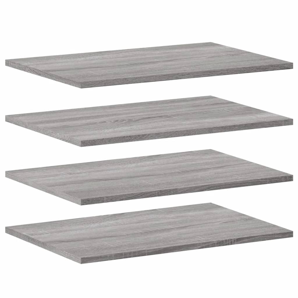 vidaXL Wall Shelves 4 pcs Grey Sonoma 60x40x1.5 cm Engineered Wood