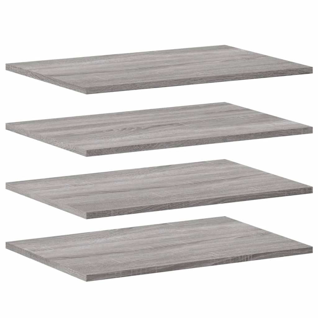 Wall Shelves 4 pcs Grey Sonoma 60x40x1,5 cm Engineered Wood