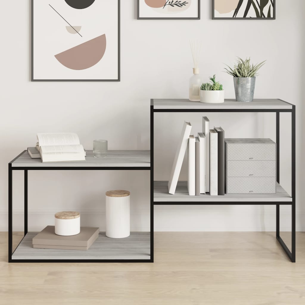 Wall Shelves 4 pcs Grey Sonoma 60x40x1,5 cm Engineered Wood