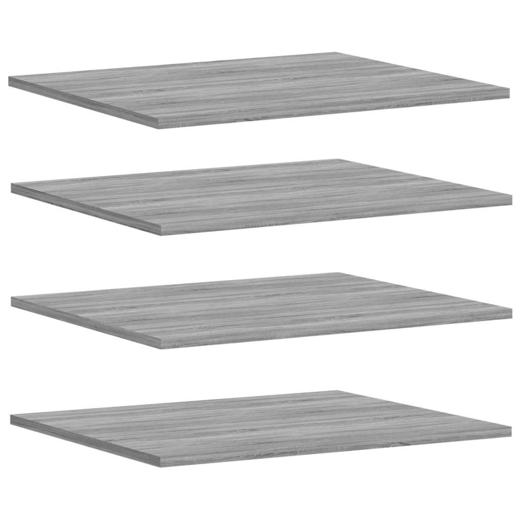 vidaXL Wall Shelves 4 pcs Grey Sonoma 60x50x1.5 cm Engineered Wood