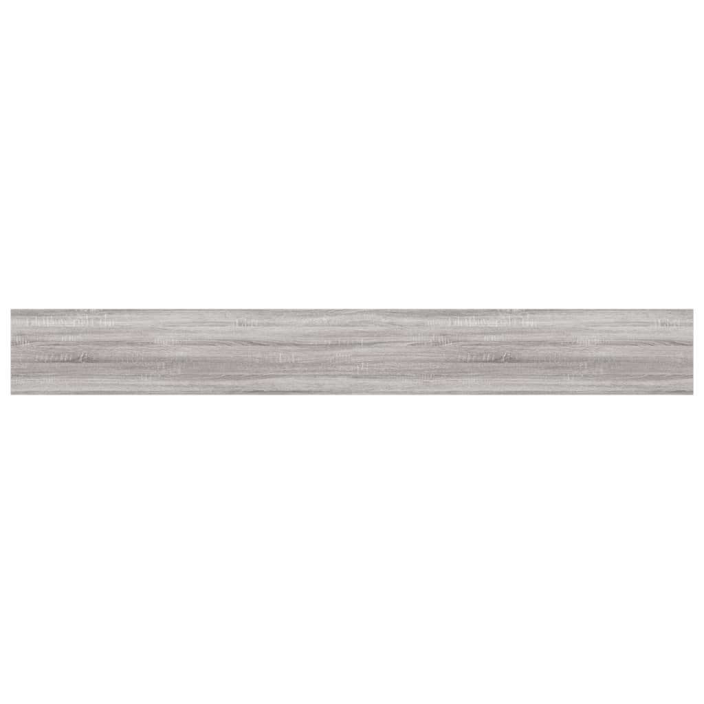 vidaXL Wall Shelves 4 pcs Grey Sonoma 80x10x1.5 cm Engineered Wood