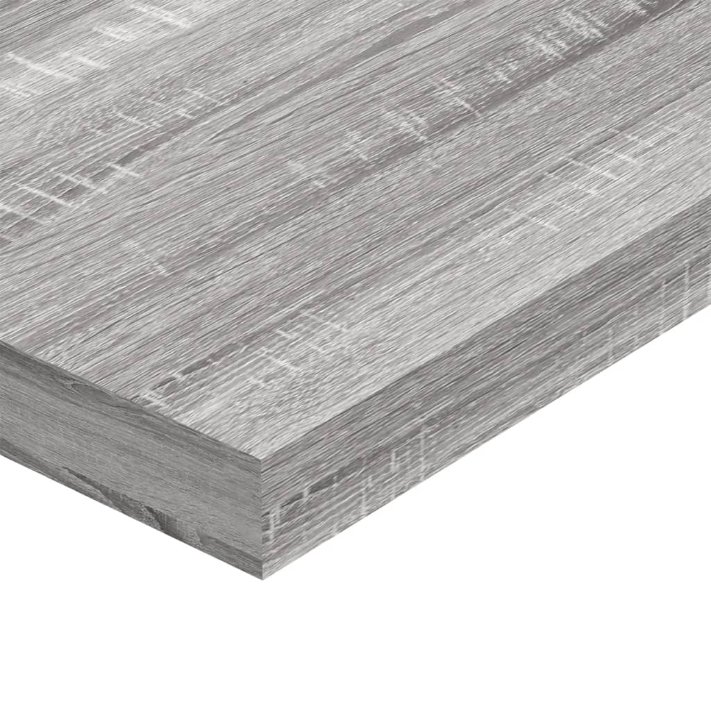 vidaXL Wall Shelves 4 pcs Grey Sonoma 80x10x1.5 cm Engineered Wood