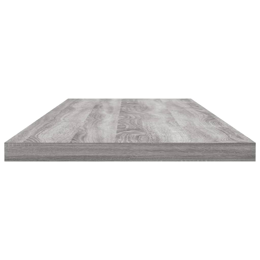 vidaXL Wall Shelves 4 pcs Grey Sonoma 80x20x1.5 cm Engineered Wood