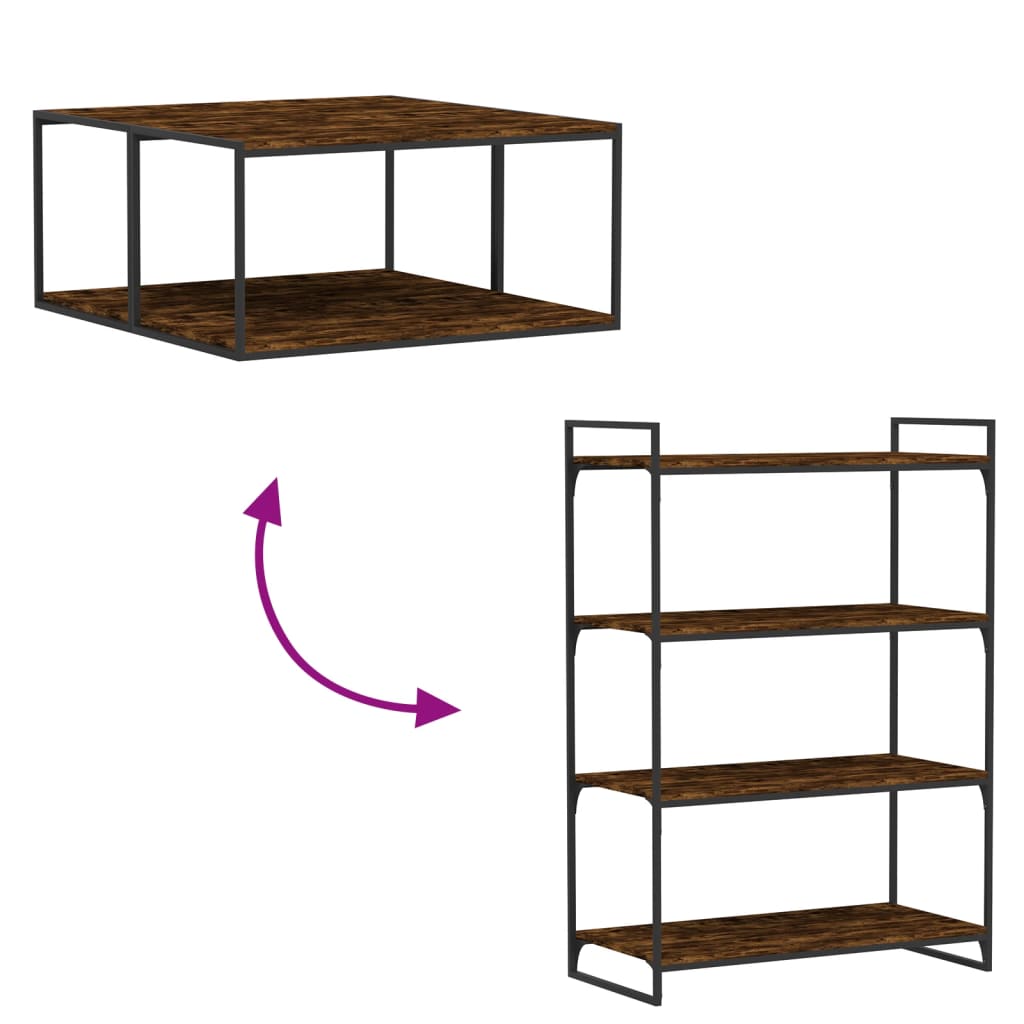 Wall Shelves 4 pcs Smoked Oak 80x40x1.5 cm Engineered Wood