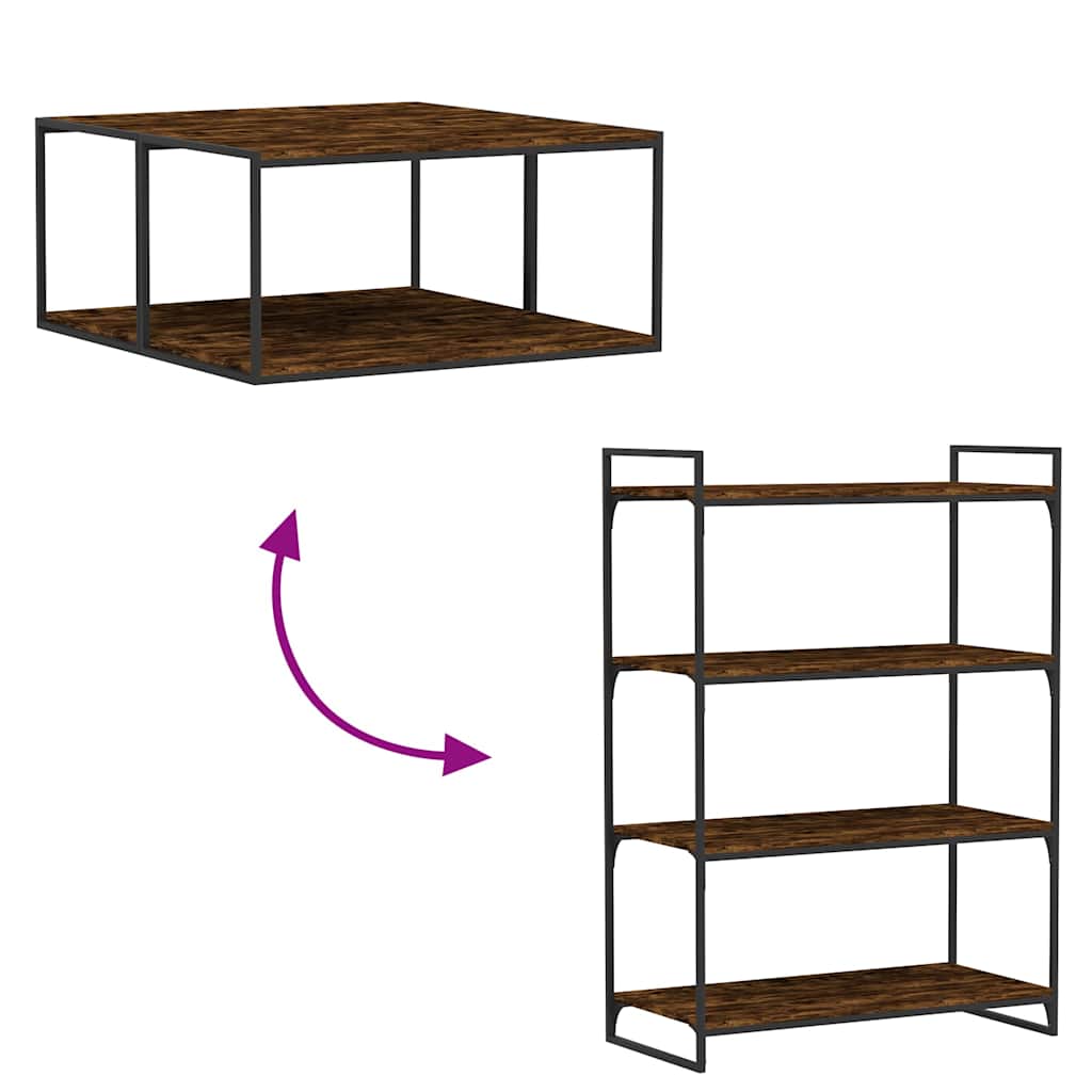 Wall Shelves 4 pcs Smoked Oak 80x40x1,5 cm Engineered Wood