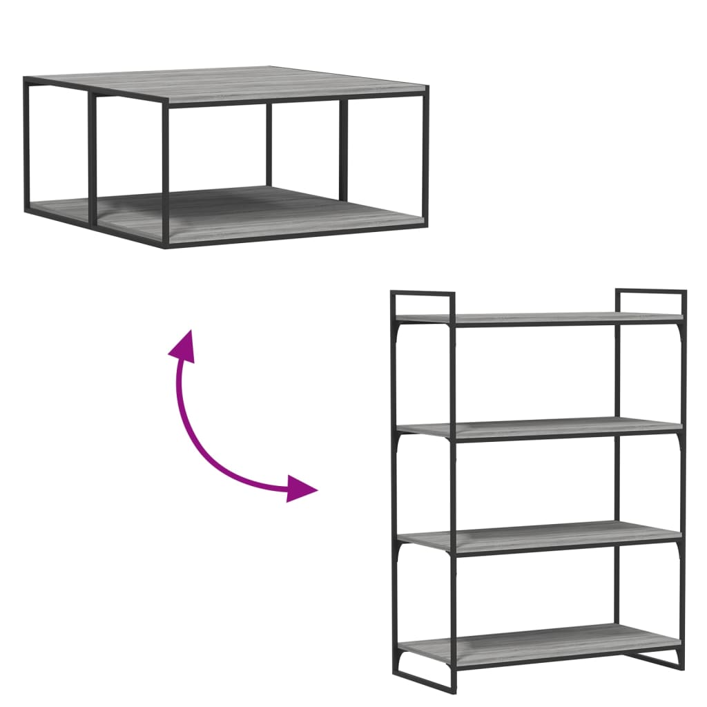 Wall Shelves 4 pcs Grey Sonoma 80x40x1,5 cm Engineered Wood