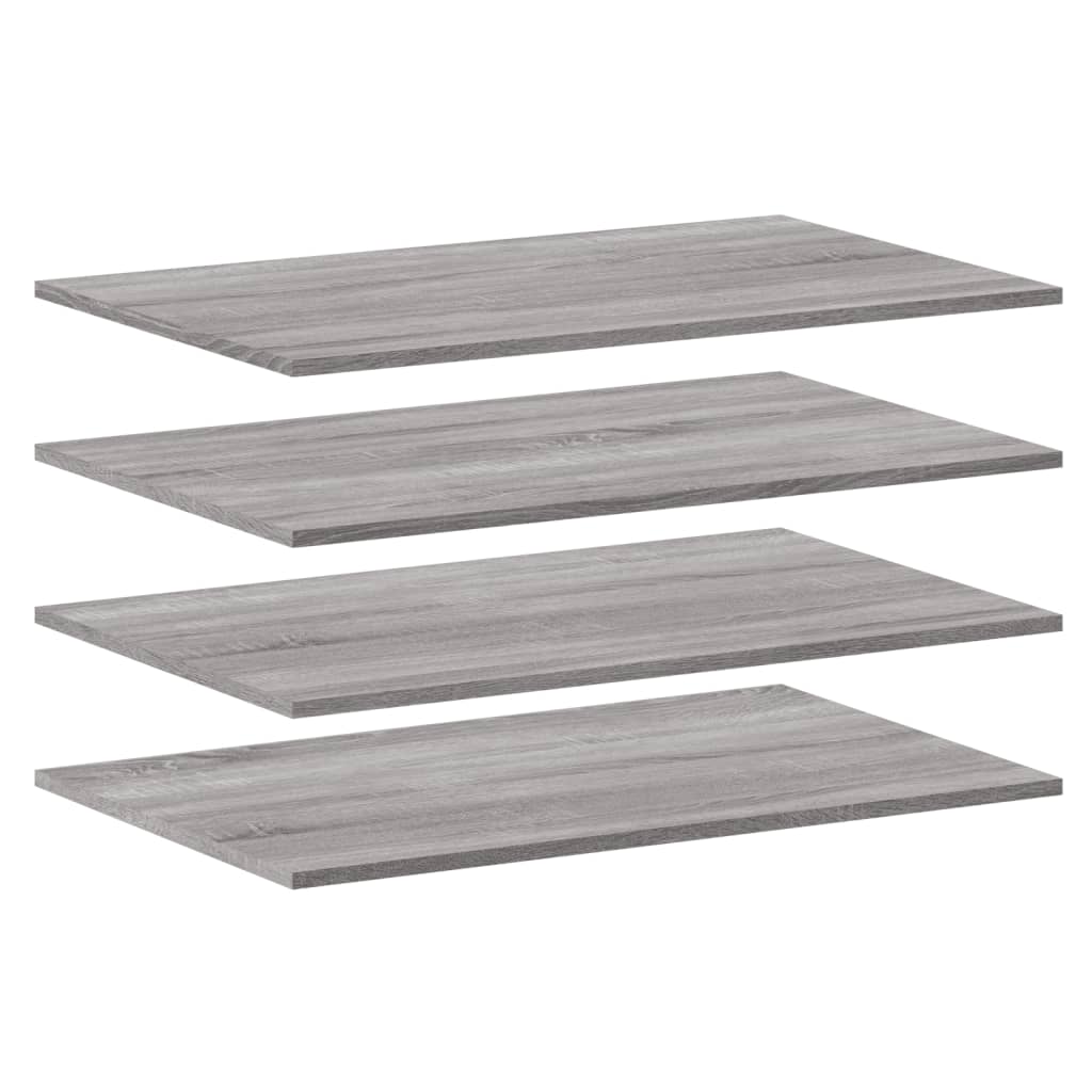 vidaXL Wall Shelves 4 pcs Grey Sonoma 80x50x1.5 cm Engineered Wood