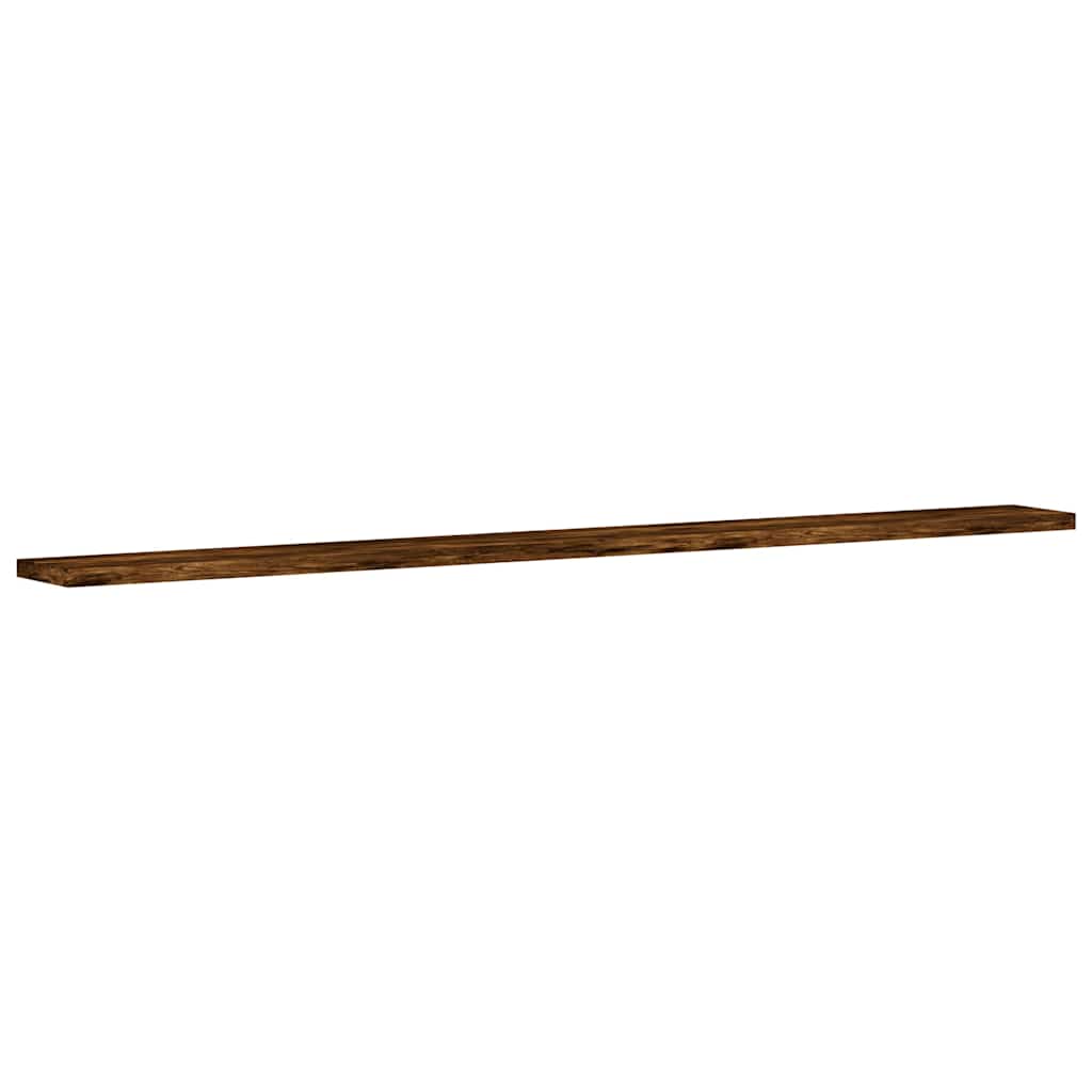 Wall Shelves 4 pcs Smoked Oak 100x10x1,5 cm Engineered Wood