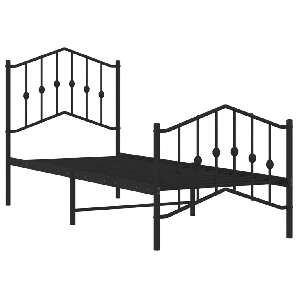 Bed Frame | Black | Powder-Coated Steel | Small Single | Bed Frame