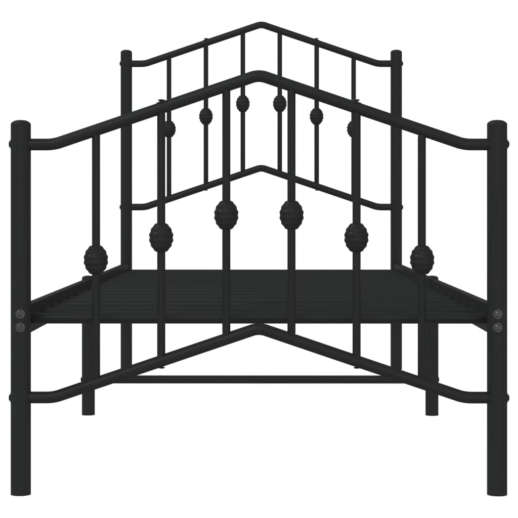 Bed Frame | Black | Powder-Coated Steel | Small Single | Bed Frame