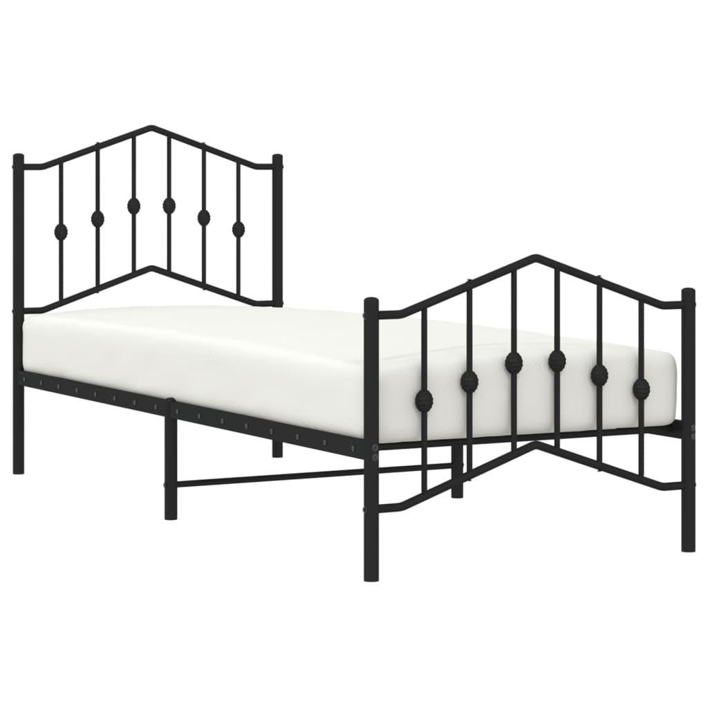 Bed Frame | Black | Powder-Coated Steel | Single | Bed Frame