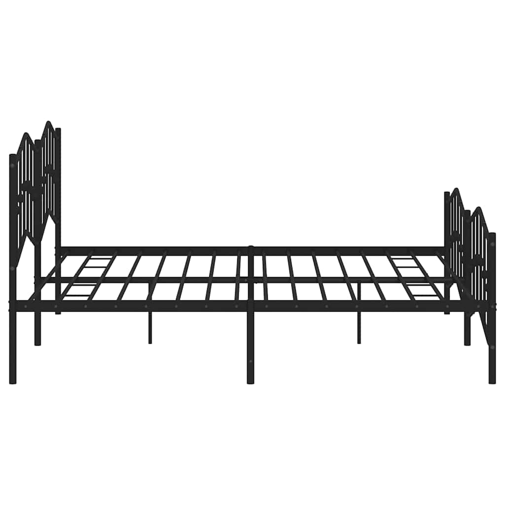 Bed Frame | Black | Powder-Coated Steel | Double | Bed Frame