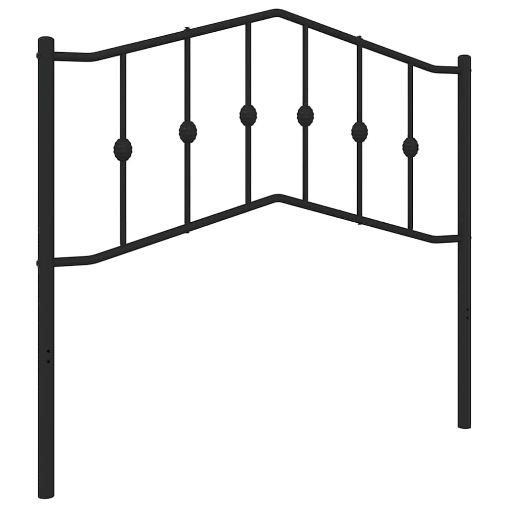 Metal Replace Headboard Black 100 cm